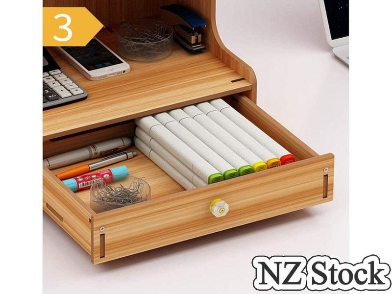 Desk Organiser Office Desktop Organiser Storage Rack + Phone Holder Carousel 8