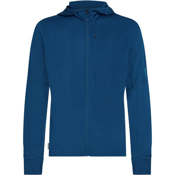 icebreaker Men's Merino Blend 200 RealFleece Descender LS Zip Hoodie Carousel 1