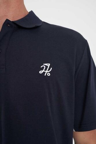 HUFFER GOLF TECH PANEL CLASSIC SS POLO NAVY Carousel 4