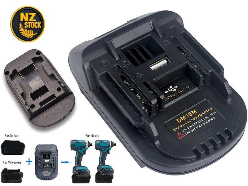 DM18M Battery Adapter Compatible for Makita 18V Lithium-ion Power Tools Carousel 1