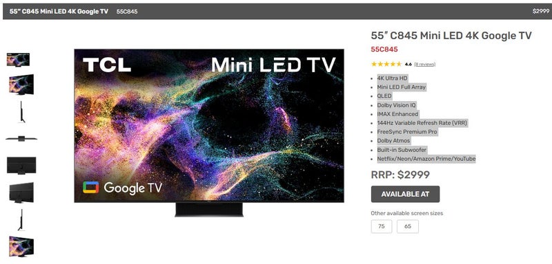 TCL SMART TV 55inch Mini LED 4K Google TV - Top of range model Carousel 2