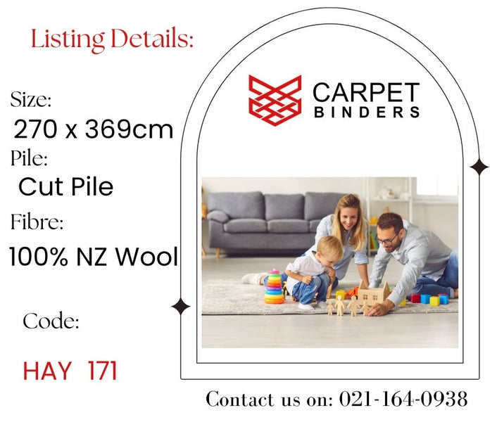 100% NZ Wool carpet shortend | 270 x 369cm Carousel 2