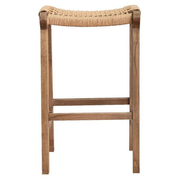 Reclaimed Oak & Rattan Counter Stool Carousel 2