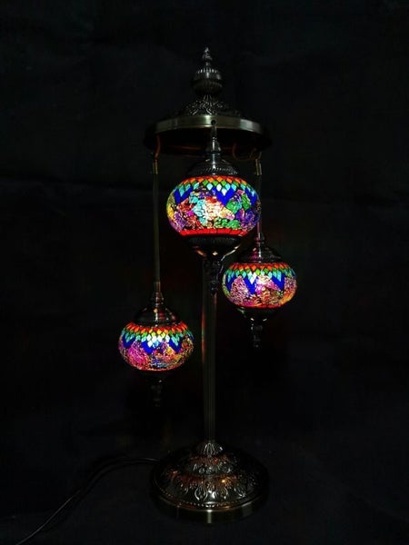 Turkish Mosaic Lamp 5 - Multi Coloured 3 Tier (75cm) Carousel 1