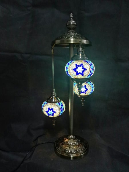 Turkish Mosaic Lamp 8 - Multi Coloured 3 Tier (75cm) Carousel 1
