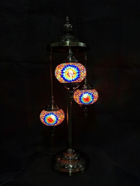 Turkish Mosaic Lamp 1 - Multi Coloured 3 Tier (75cm) Carousel 1