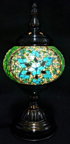Turkish Mosaic Lamp (Blue) Carousel 1