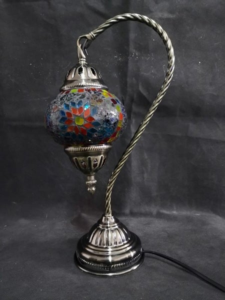 Turkish Mosaic Lamp - Swan Neck Multicolour (37cm) Carousel 2