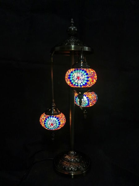 Turkish Mosaic Lamp 3 - Multi Coloured 3 Tier (75cm) Carousel 1