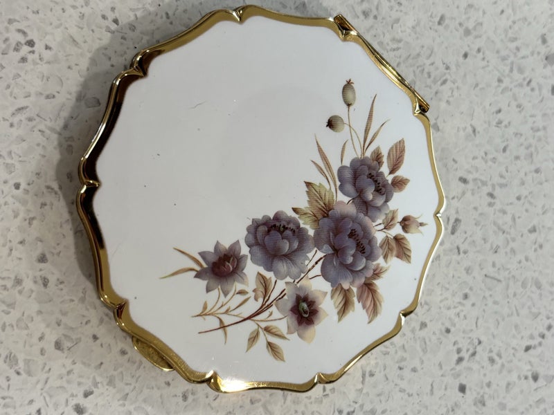 STRATTON Compact Mirror with matching Lipstick Ring / Holder with Mirror Carousel 1