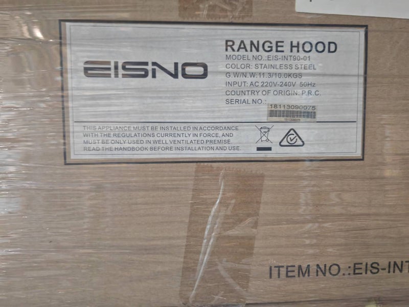 Bulk Sale – New EISNO Rangehoods 60cm & 90cm – Unopened Boxes Carousel 3
