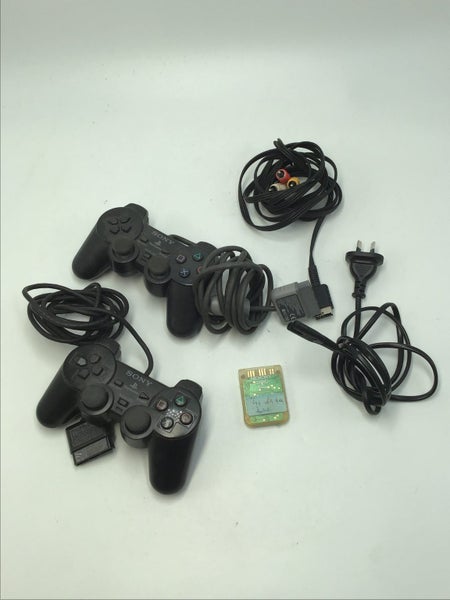 * Black Slim PS2 Console w/ 2 Controllers, Cables & Memory Card * Carousel 5