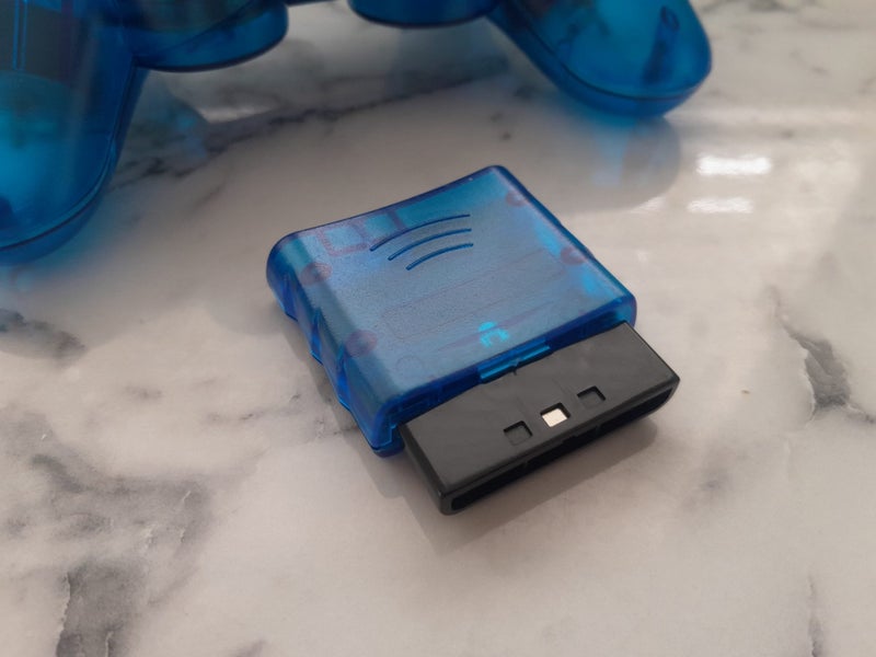 2.4G Wireless DualShock Controller for PS2 – plug'n'play - Transparent Blue Carousel 6