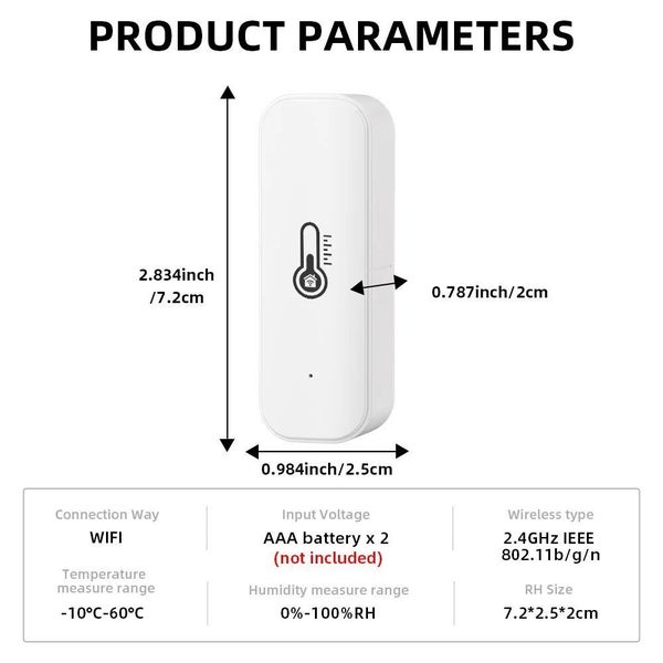 Tuya WiFi Temperature and Humidity Sensor - New Carousel 2
