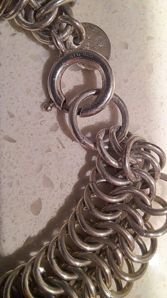 Spectacular Stirling Silver Neclace and Bracelet Set Carousel 8