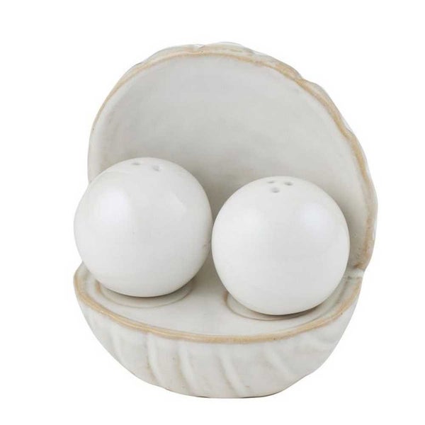 Coast To Coast Pearl Ceramic S&P Set Natural 3pce Carousel 1