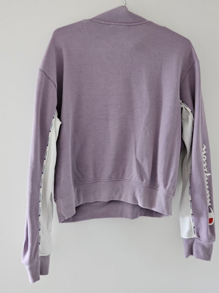 Champion Quarter Zip Sweatshirt – Size M – Lilac – Logo Detail Carousel 3