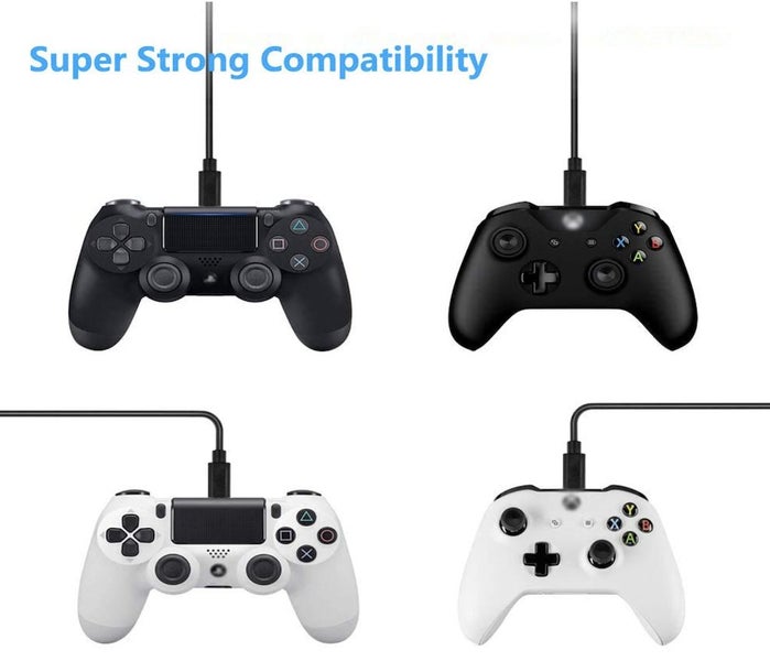 PS4 Charging Cable for Wireless Controllers Xbox One Cable Carousel 3