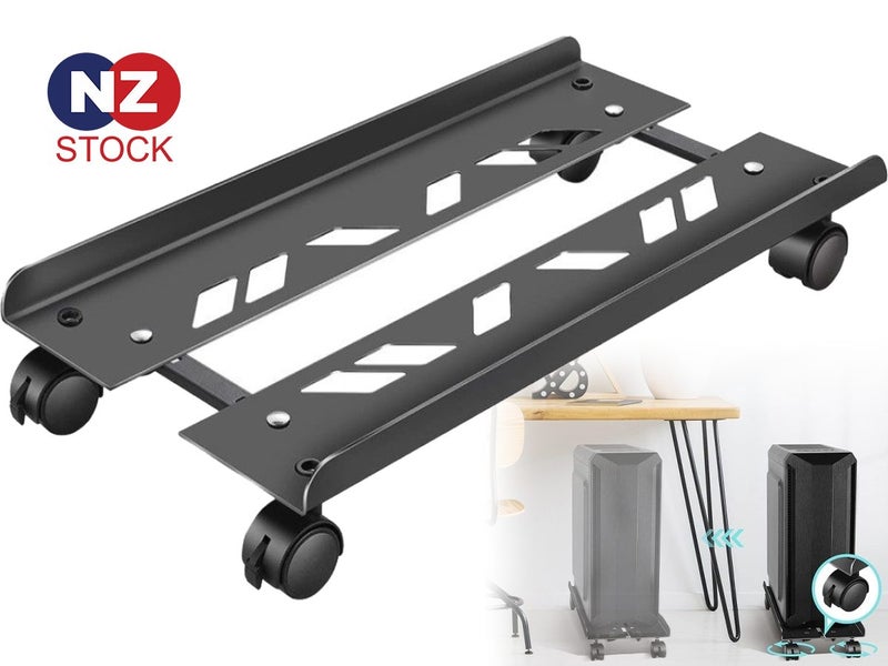 Adjustable Metal Computer Tower Stand Heavy Duty Mobile CPU Stand Carousel 1