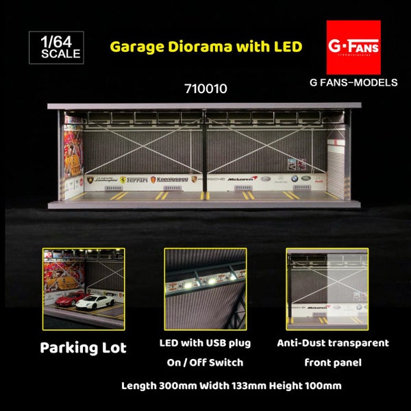 G-Fans 1/64 Garage Diorama with LED 710010 Carousel 4