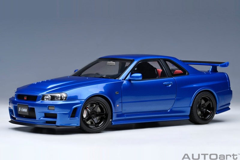Auto Art 1/18 77462 Nissan Skyline GT-R (R34) Z-tune (Bayside Blue) Carousel 1