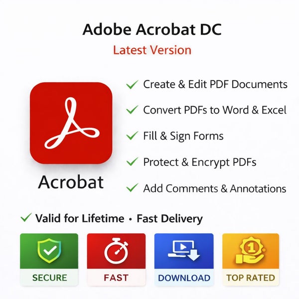 Acrobat DC PRO 2026 FULL Standalone Version For Lifetime (Photoshop etc) Carousel 2