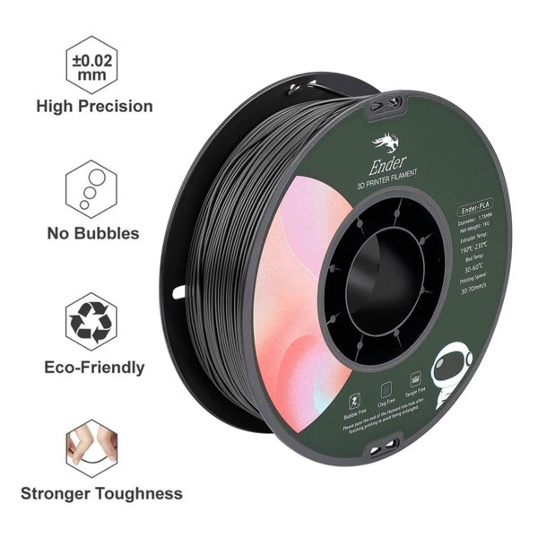 Creality Ender PLA+ Filament - Orange 1kg Roll - 1.75mm - Compatible with most Carousel 2