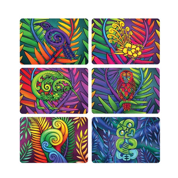 Coaster Set of 6 Bright Art by Sophie Blokker Carousel 1