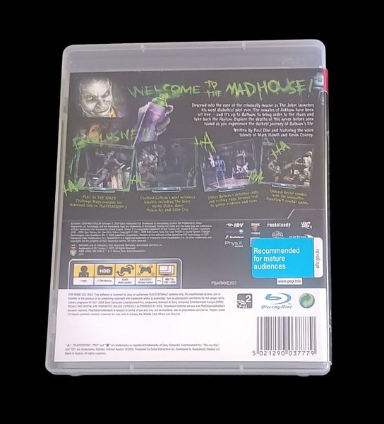 Batman Arkham Asylum PS3 *Mint * Complete Carousel 3