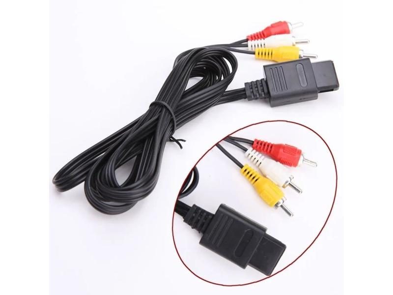 1.8m AV Audio Cable Composite Video Cord 6 Feet Line Compatible With Nintendo Carousel 1