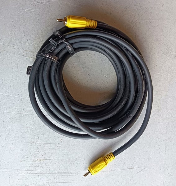 COMPOSITE VIDEO CABLE 5 METRES LONG Carousel 1