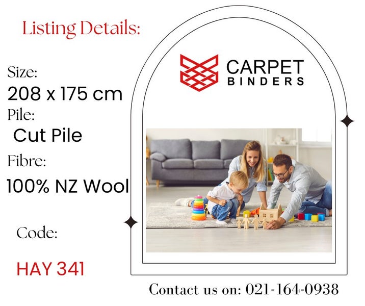 100% NZ Wool carpet offcut | 208 x 175cm Carousel 2
