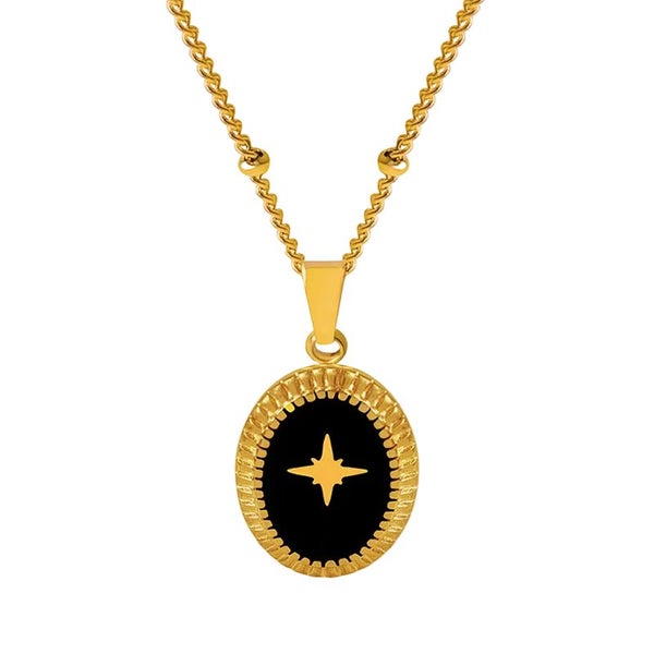 Veile Studios Geometric Jewelry Dripping Oil Star Elliptical Titanium Steel Pend Carousel 1