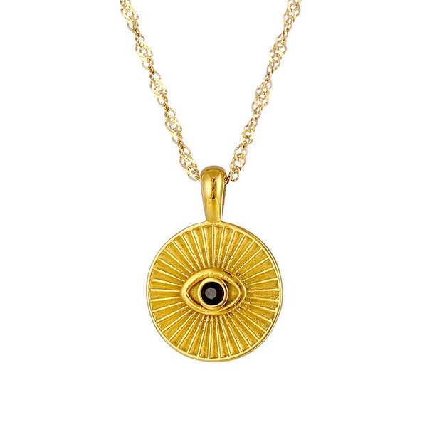 Veile Studios French Round Eye Pendant With Elegant And High End Design Necklace Carousel 1