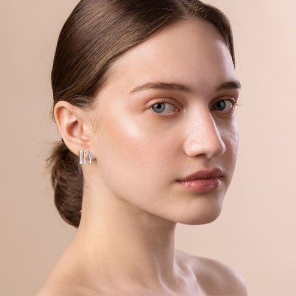 Veile Studios Moissanite 925 Sterling Silver Earrings Carousel 2