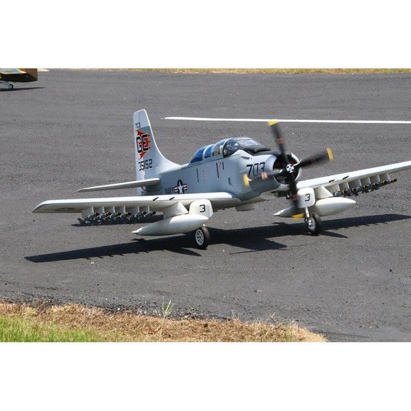 Seagull Double Seat AD-5/A-1E Skyraider 86" wingspan, 35-60cc "Grey" without ... Carousel 2