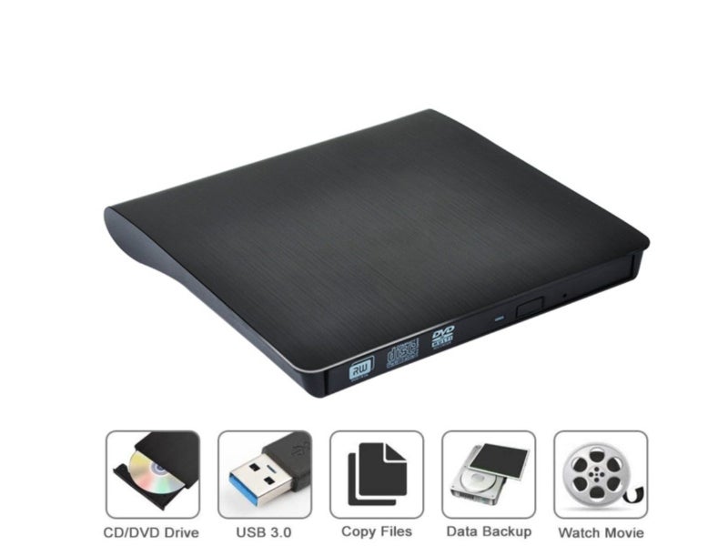 External USB 3.0 CD/DVD Player DVD Writer Burner Carousel 1