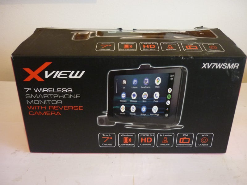 X VIEW 7 INCH SMART PHONE MONITOR WITH REVERSE CAMERA. BOXED, AS NEW. Carousel 1