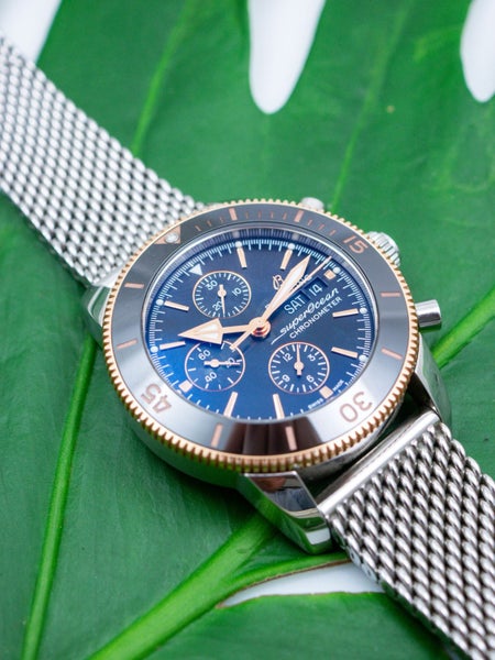 Breitling SuperOcean Heritage II Chrono Rose/Steel Automatic Watch Ref U13313 Carousel 1