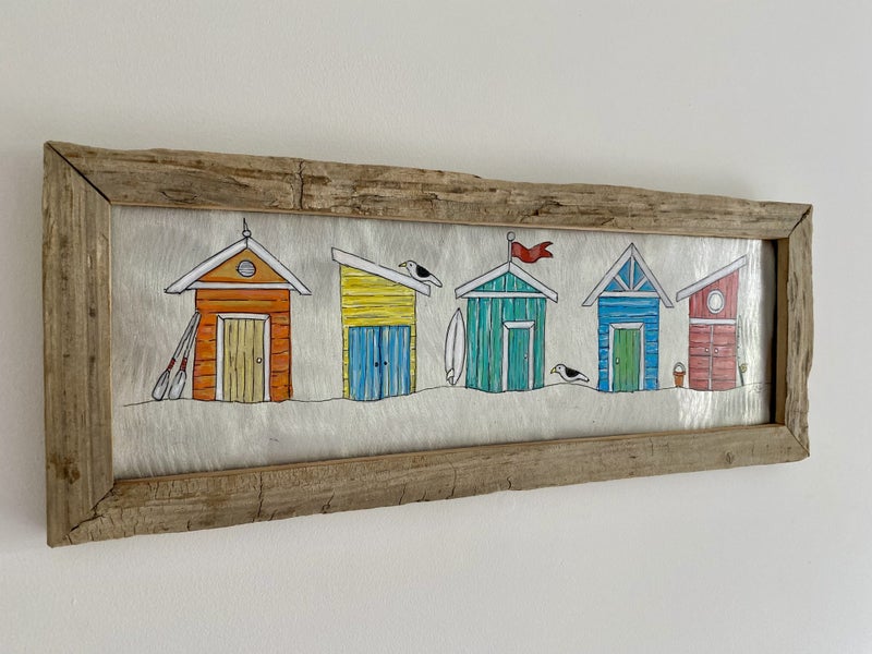 ‘Beach Huts -At the Beach’ by Megan Collins