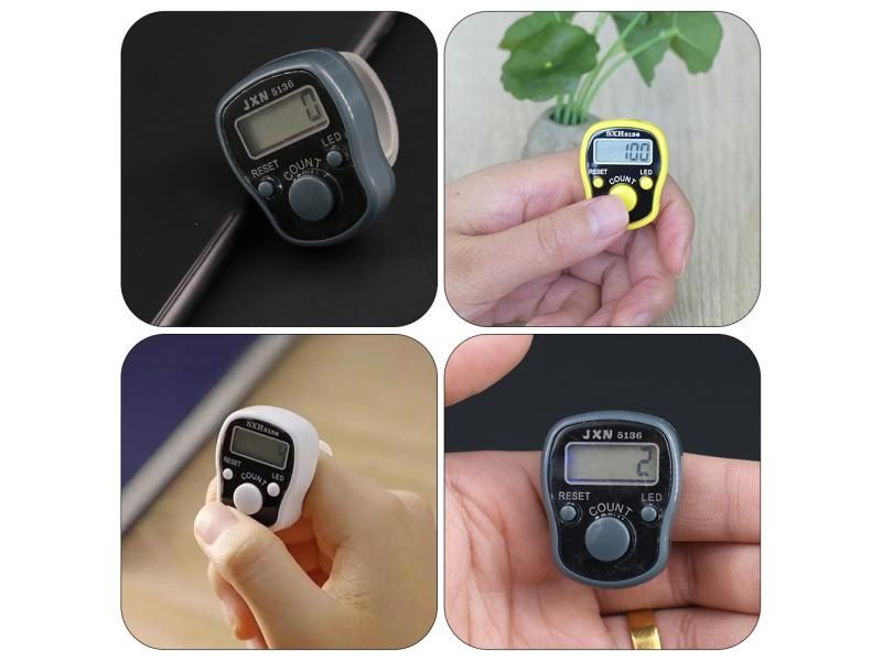 Finger Counter Electronic Swimming Pool Ring Lap Hand Held Knitting Row Counter Carousel 1