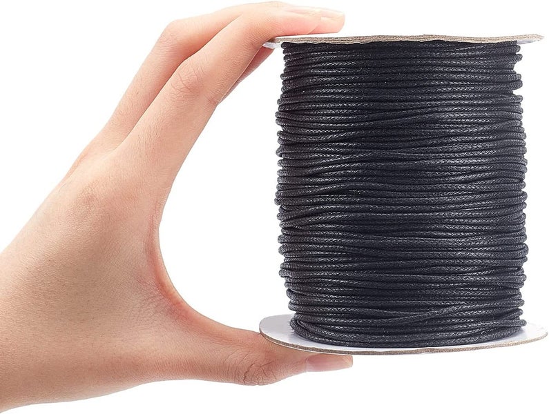 1 Roll 1mm Waxed Cord Thread Beading String Jewelry Making Macrame Supply Carousel 1
