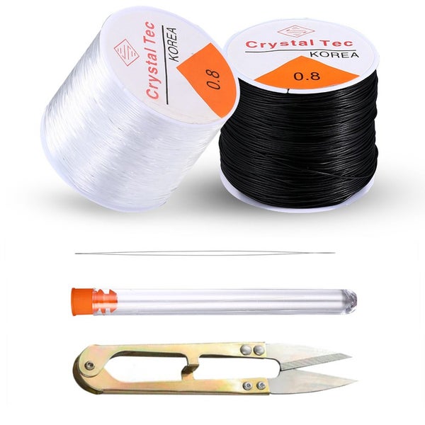 0.8mm Elastic Cord For Jewelry Making WithBeaded Needle And Scissors Carousel 2