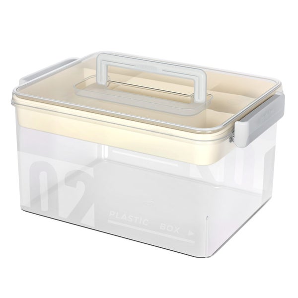 Levede Medical Storage Box Large Capacity Two Layer Medicine Case Household Carousel 1