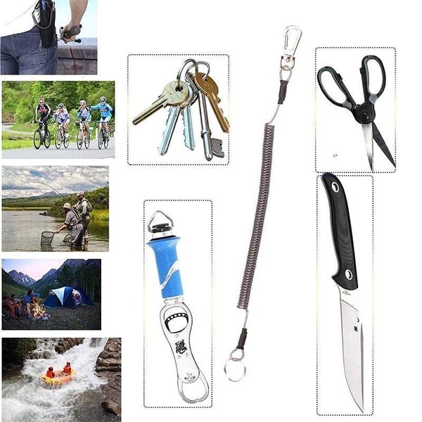 6X Fishing Lanyards Boating Ropes Kayak Secure Pliers Lip Grips Tackle Tool Blac Carousel 2