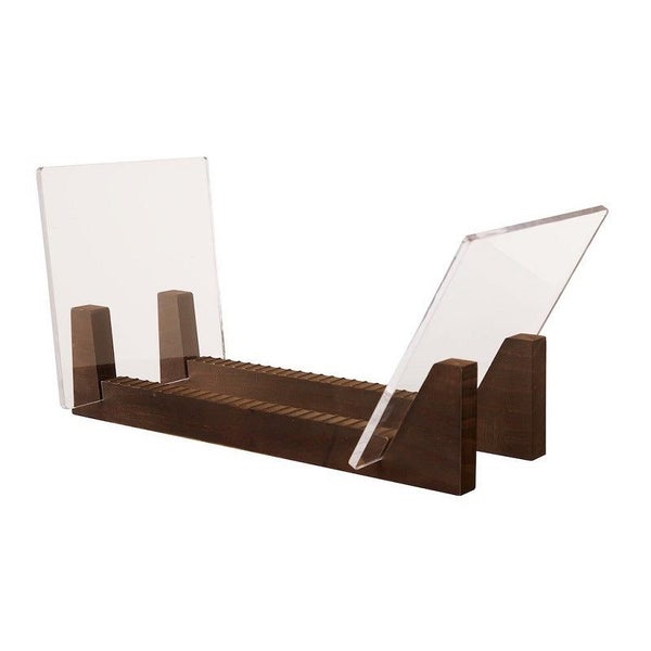 Record Storage Rack Stackable Up To 50 Albums Wooden Shelf With Ps Board Portabl Carousel 6