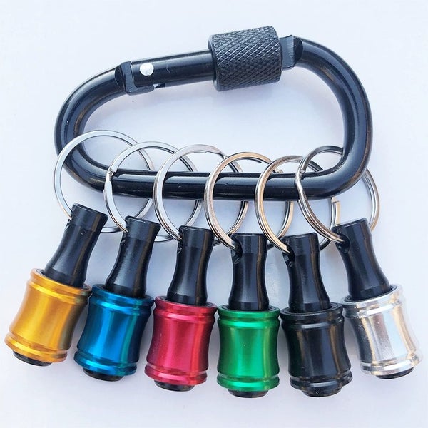 Carabinier 1/4" Hex Bit Holders , Angle Driver plus Impact Socket Adaptor Set Carousel 6