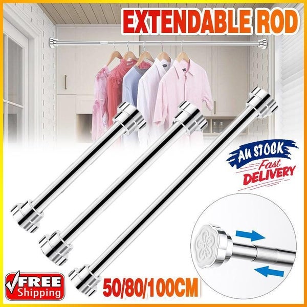 Tension Rod Extendable Rack Shower Wind Curtain Closet Pole 50 160Cm 105 Carousel 2