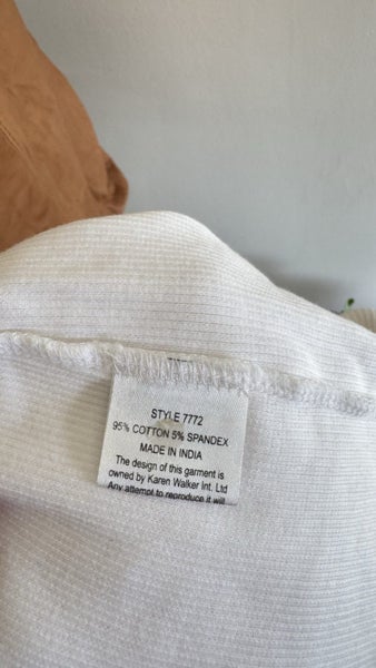 Karen Walker White Singlet Racerback Top SzXS Carousel 6