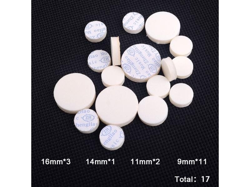 17pcs Synthetic Clarinet Pads Woodwind Repair Material/Tools Accessories Carousel 1